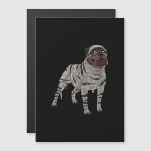 Invitación Magnética Disfraz de Momia de Perro Rottweiler para Hallowee