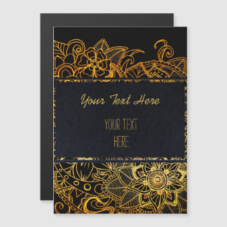 Invitación magnética Doodle Floral Gold G523