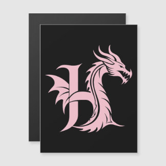 Invitación Magnética Dragon Styled Letter H, Dragon Alphabet, Monogram
