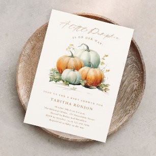 Invitación Magnética Ducha de bebé otoñal de una pequeña calabaza