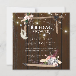 Invitación Magnética Ducha de novias del Boho Occidental