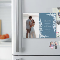 Duste Blue Vintage Floral Wedding Save The Date