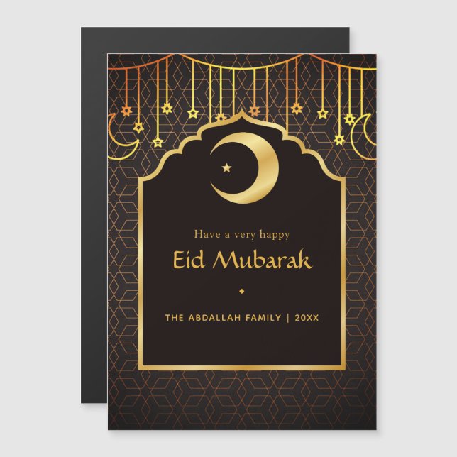 Invitación Magnética Eid Mubarak Greeting (Anverso/Reverso)