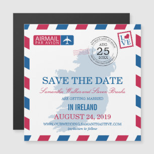 Invitación Magnética El Airmail de Irlanda salva la fecha
