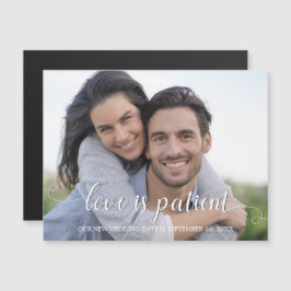 Invitación Magnética El amor es la escritura a mano del paciente foto b