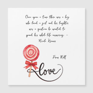 Invitación Magnética El amor es xoxo dulce de San Valentín