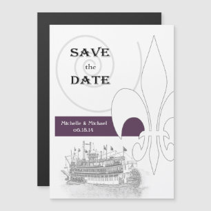 Invitación Magnética El barco fluvial de Nueva Orleans salva la fecha p