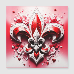 Invitación Magnética El día de San Valentín Fleur De Lis