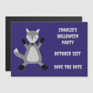 Invitación Magnética El espeluznante Personalizado Lobo de Halloween sa