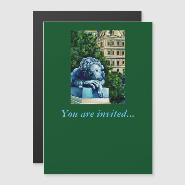 Invitación Magnética El gato que se comió el Canario (Anverso/Reverso)