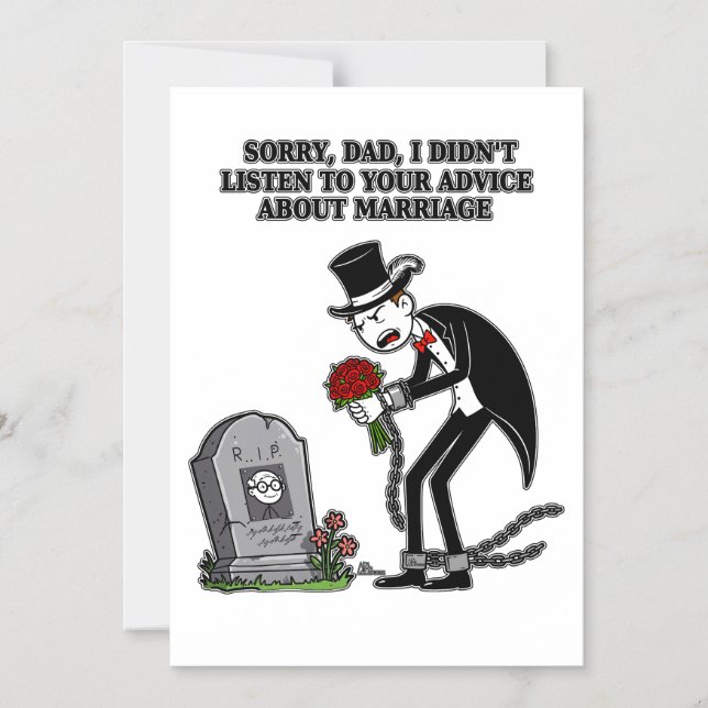 Invitación Magnética el matrimonio es estúpido juntos (Anverso)