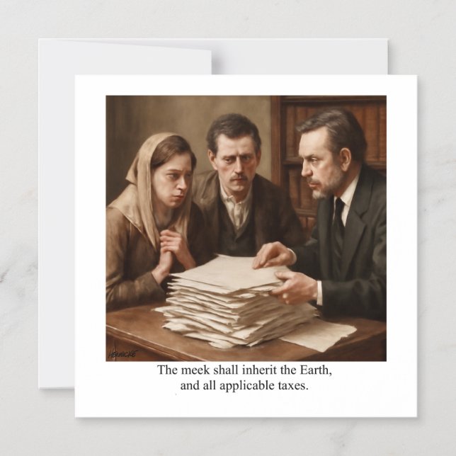 Invitación Magnética El meek heredará la Tierra (Anverso)