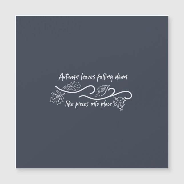 Invitación Magnética El otoño deja caer como pedazos en su lugar (Anverso)