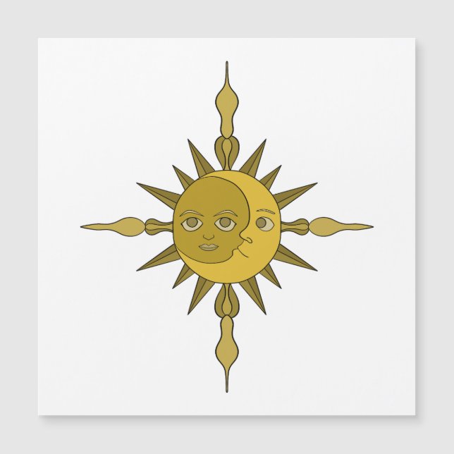 Invitación Magnética El sol y la luna (Anverso)
