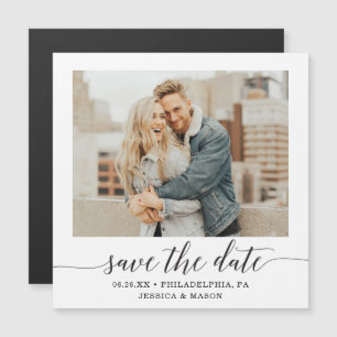 Invitación Magnética Elegancia mínima Fotomía Boda Guardar La Fecha