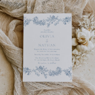 Invitación Magnética Elegancia vintage: Boda floral clásico