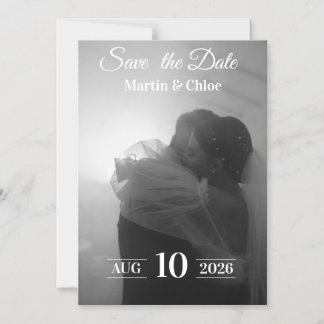 Invitación Magnética Elegant Minimalist Save the Date Card