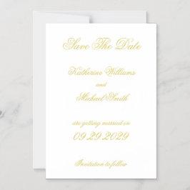 Invitación Magnética Elegant Script Isla Cítrico Boda Guardar la Fecha