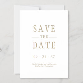 Invitación Magnética Elegante blanco Boda moderno salva la fecha