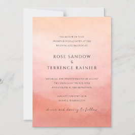 Invitación Magnética Elegante Boda Chic Moderna de Coral Costero