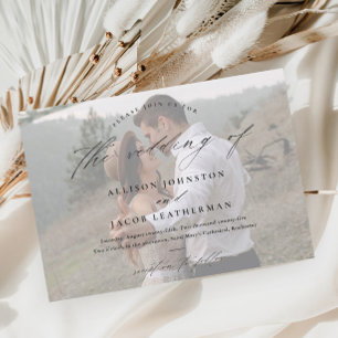 Invitación Magnética Elegante Boda de imágenes manuscritas