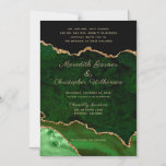 Invitación Magnética Elegante Boda Purpurina de Green Gold Agate<br><div class="desc">Elegante diseño Boda de Green Gold Agate Purpurina</div>