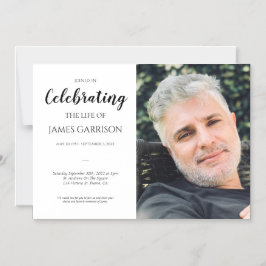 Invitación Magnética Elegante celebración del funeral de la vida