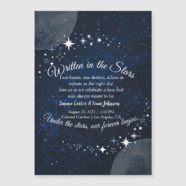 Invitación Magnética Elegante Celestial Starry Night Wedding Invitation