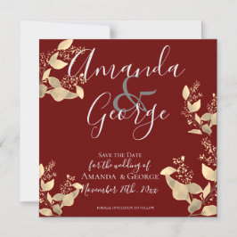 Invitación Magnética Elegante Eucalyptus Deja La Fecha