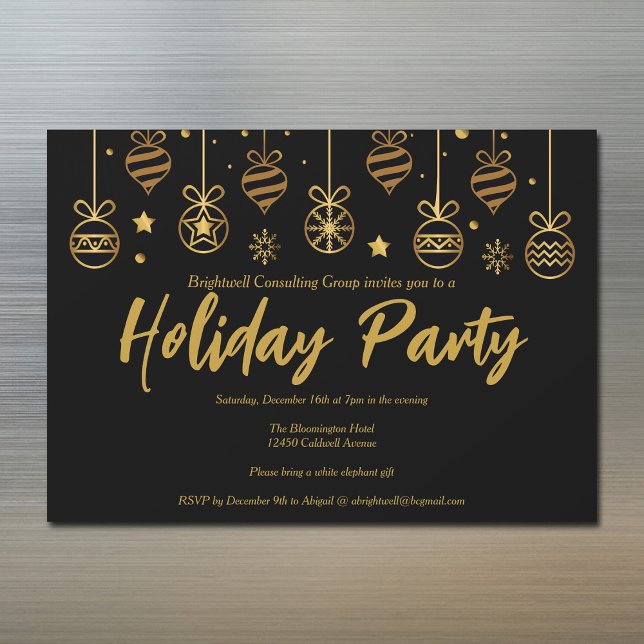 Invitación Magnética Elegante fiesta de vacaciones de Personalizado de  (Subido por el creador)