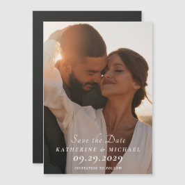 Invitación Magnética Elegante foto de Save the Date