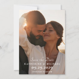 Invitación Magnética Elegante foto de Save the Date