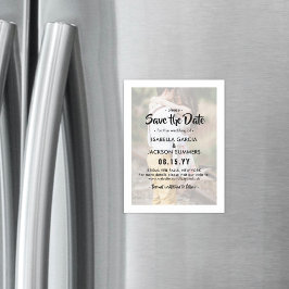 Invitación Magnética Elegante foto superposición de boda moderna Guarda