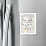 Invitación Magnética Elegante foto superposición de boda moderna Guarda<br><div class="desc">Comparte la alegre noticia de tu compromiso con esta elegante boda, salvo los imanes del tamaño de la tarjeta postal de fecha. El respaldo magnético hace que sean fáciles de mostrar. Foto y texto son simples de personalizar. (IMAGEN PLACEMENT TIP: Una manera fácil de centrar una foto exactamente como quieres...</div>