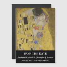 Elegante Save the Date con "El Beso" Versión 1