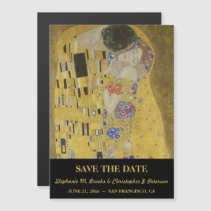 Invitación Magnética Elegante Save the Date con "El Beso" Versión 2