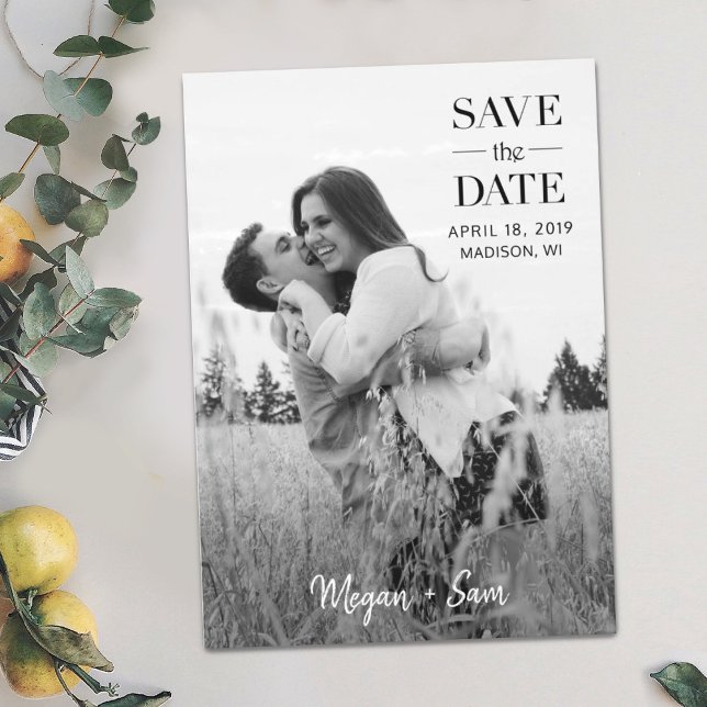 Invitación Magnética Elegante y moderno casamiento de fotos salva el im (Subido por el creador)
