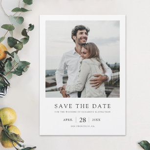 Invitación Magnética Elegante y simple casamiento de fotos moderno salv