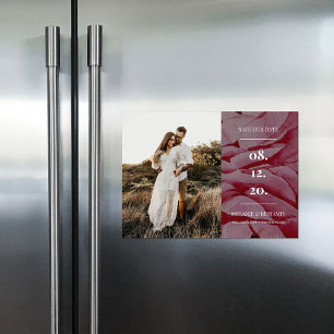 Invitación Magnética Elegantes Fotos Románticas de Flores para Anunciar