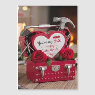Invitación Magnética Eres mi solución - Romántico diseño del Día de San