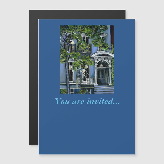 Invitación Magnética Esferas luminosas desde adentro (Anverso/Reverso)