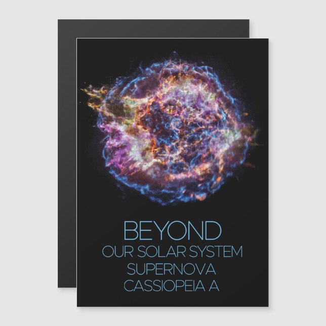 Invitación Magnética Espacio ultraterrestre, Cosmos, Supernova Cassiope (Anverso/Reverso)