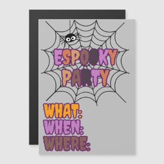 Invitación Magnética Espooky Fiesta Fun Spooky Spider