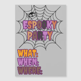 Invitación Magnética Espooky Fiesta Fun Spooky Spider