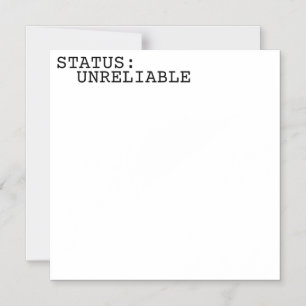 Invitación Magnética Estado poco fiable minimalista tipográfico