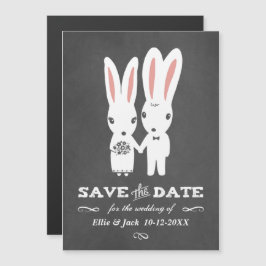 Invitación Magnética Estilo de tablero de Boda de conglomerados Guardar