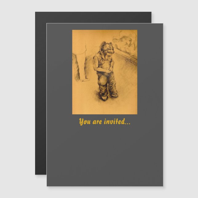 Invitación Magnética Estoy perdido en Le Tianguie, México (Anverso/Reverso)