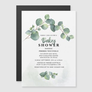 Invitación Magnética Eucalyptus Baby Shower