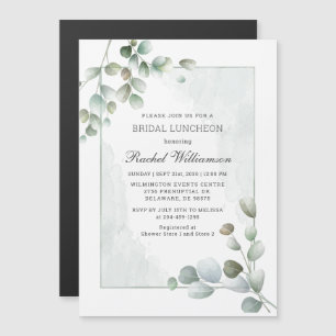 Invitación Magnética Eucalyptus Watercolor Bridal Luncheon