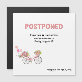 Invitación Magnética Evento de Boda POSPUESTO para Fecha Futura